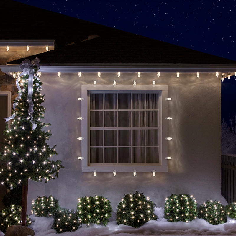 Faceted C9 LED Light Bulbs - S/25 (Classic White®)