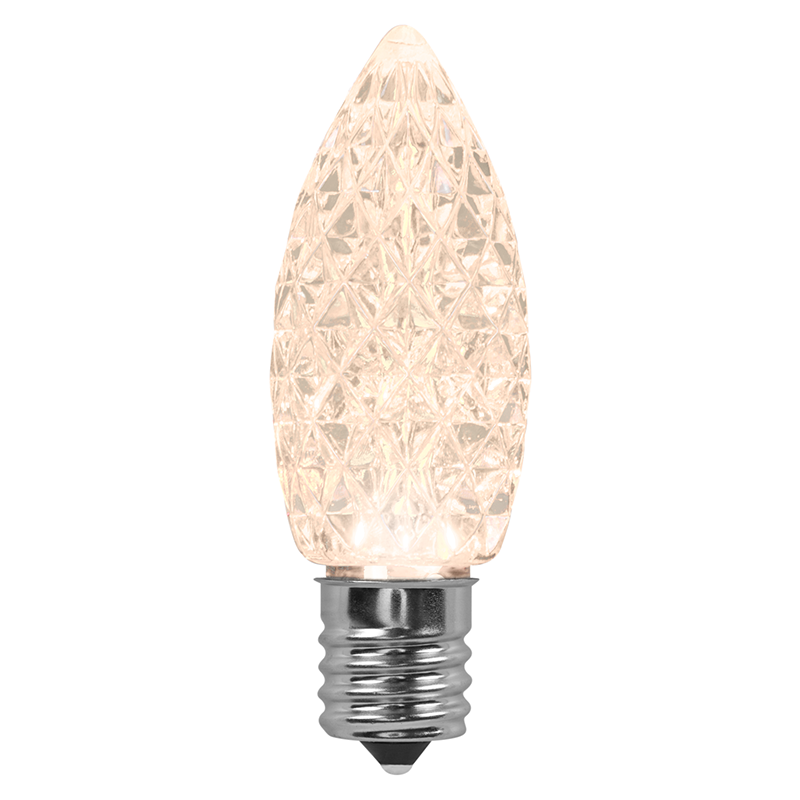 Faceted C9 LED Light Bulbs - S/25 (Classic White®)