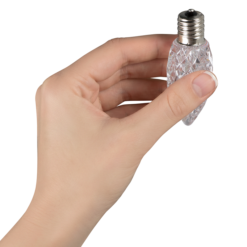 Faceted C9 LED Light Bulbs - S/25 (Multicolor)