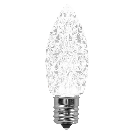 Faceted C9 LED Light Bulbs - S/25 (White)