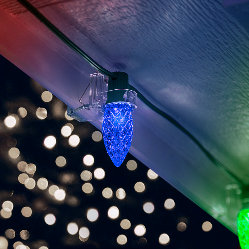 Faceted C9 LED Light Bulbs - S/25 (Multicolor)